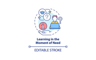 Learning In Moment Of Need Concept Icon
