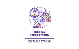 Make Real People Priority Concept Icon