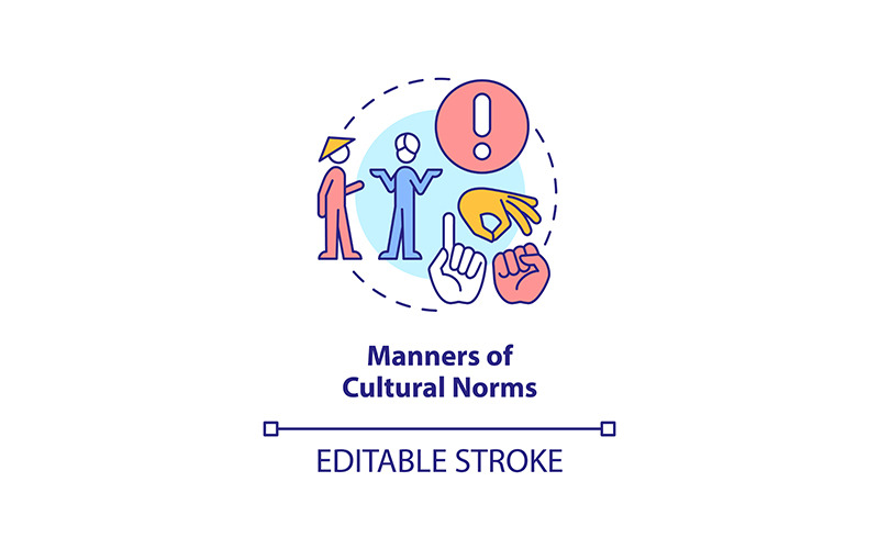 Manners Of Cultural Norms Concept Icon Icon Set