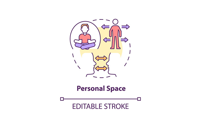 Personal Space Concept Icon Icon Set