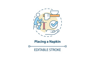 Placing Napkin Concept Icon