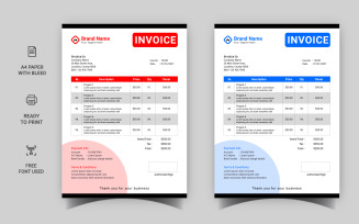 Professional Invoice Template Design 2022