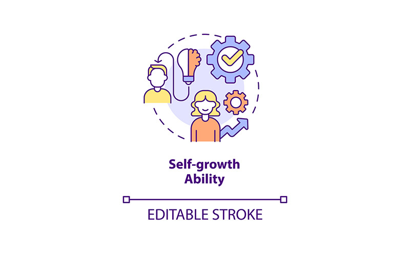Self-growth Ability Concept Icon Icon Set