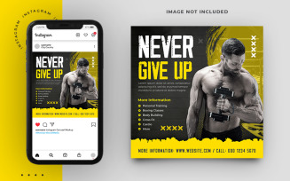 Shape Your Body Fitness And Gym Social Media Instagram Banner Template