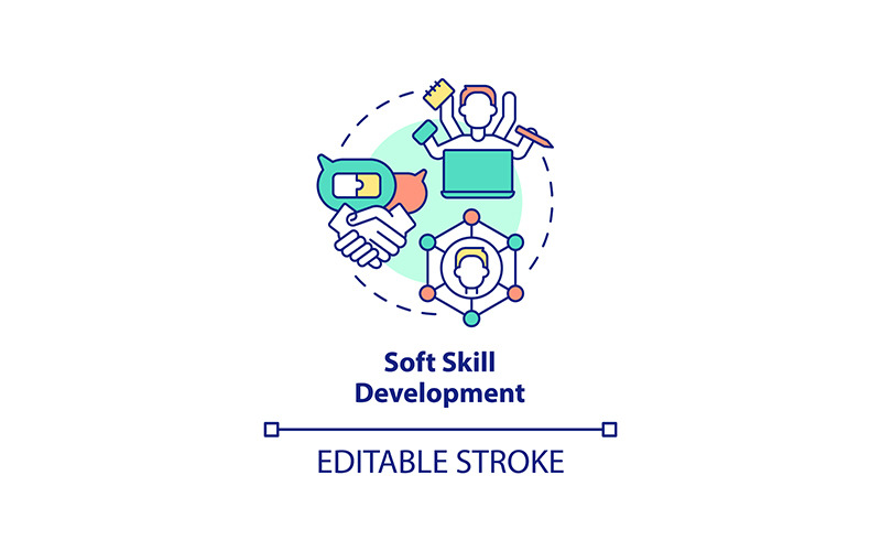 Soft Skill Development Concept Icon Icon Set