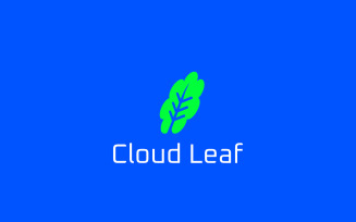 Cloud Leaf Dual Meaning Logo
