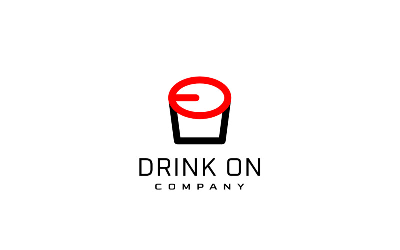 Drink On Tech Modern Logo Logo Template