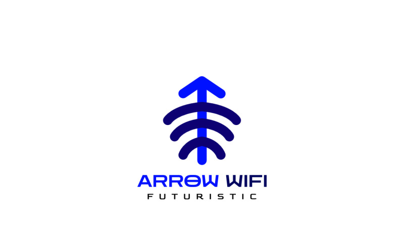 Dynamic Grow Arrow Wifi Logo Logo Template