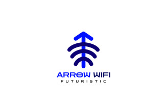 Dynamic Grow Arrow Wifi Logo