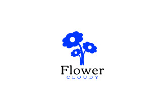 Flower Cloudy Dual Meaning Logo