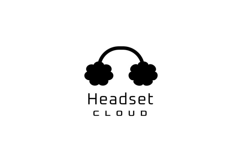 Headset Cloud Device Clever Logo Logo Template