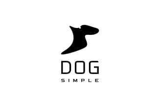 Letter R Dog Simple Modern Logo