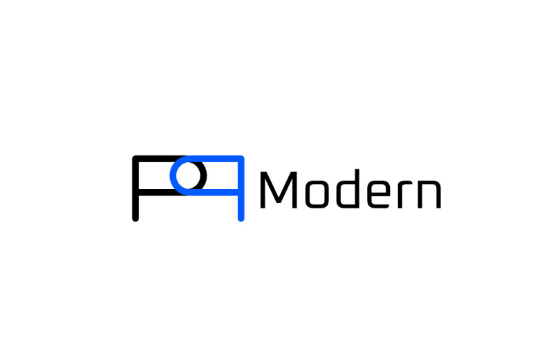 Monogram Letter P Tech Logo Logo Template
