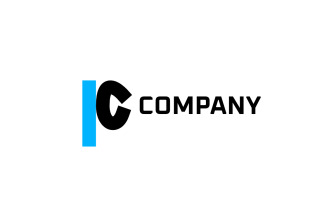Monogram Letter PC Simple Logo