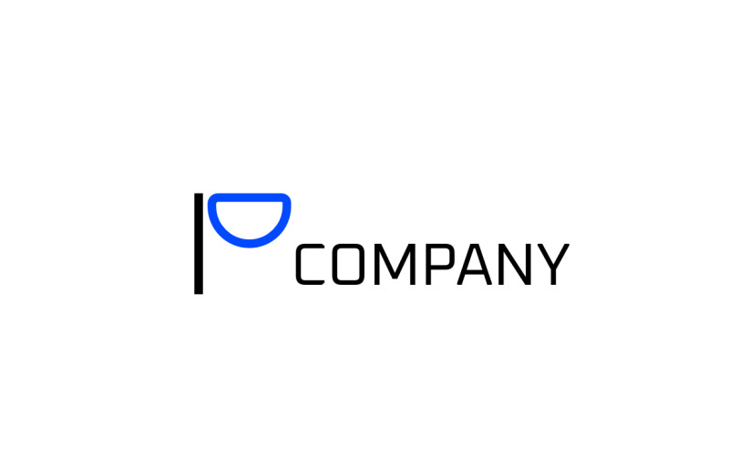 Monogram Letter PD Tech Logo Logo Template