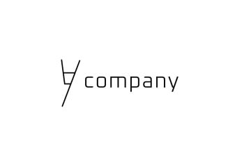 Monogram Letter YA Simple Logo