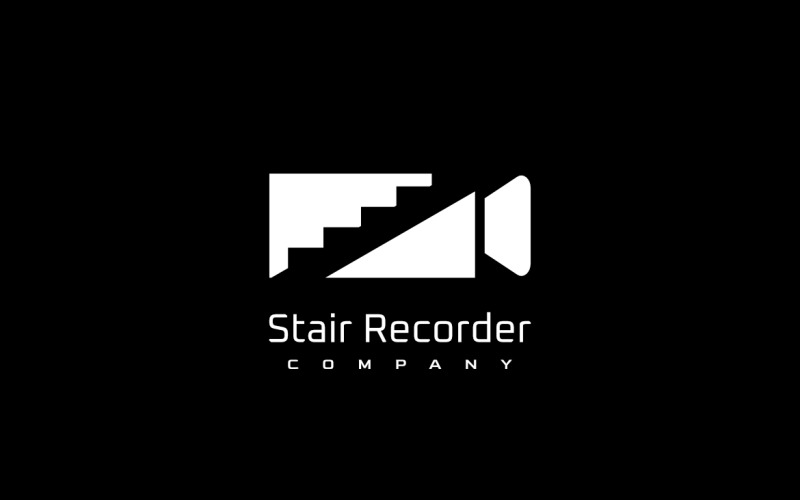 Stair Record Dual meaning Logo Logo Template