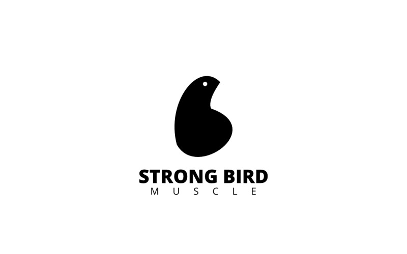 Strong Bird Muscle Gym Logo Logo Template