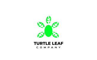 Turtle Leaf Green Modern Logo