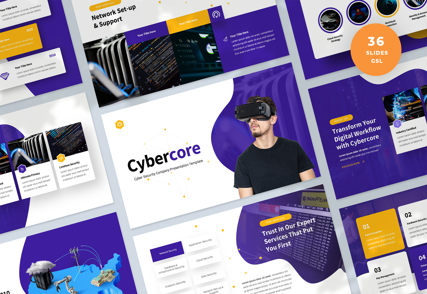 Cyber Security Company Presentation Google Slides Template