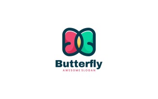 Butterfly Mascot Logo Style