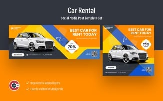 Car Rental Social Media Banner Template