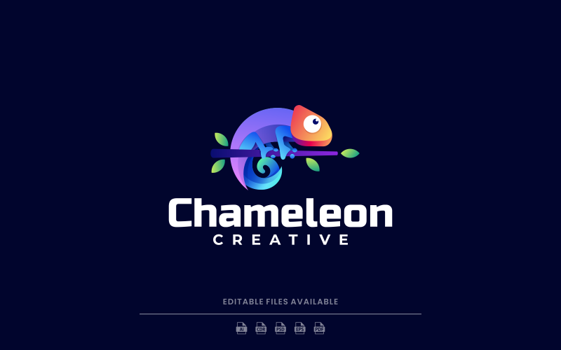 Chameleon Gradient Colorful Logo Style Logo Template
