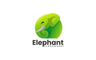 Elephant Gradient Color Logo Template