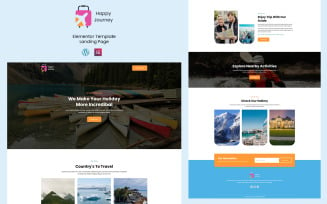 Happy Journey - Tours and Travels Elementor Template