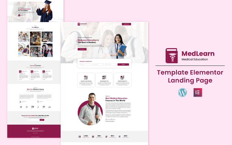 MedLearn - Medical Treatment and Education Elementor Landing Page Elementor Kit