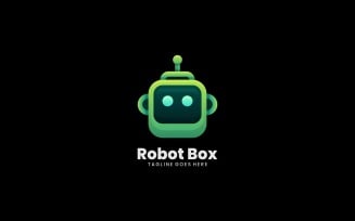 Robot Box Gradient Logo Style