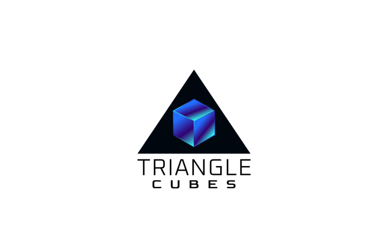 Tech Triangle Cube Scifi Logo Logo Template