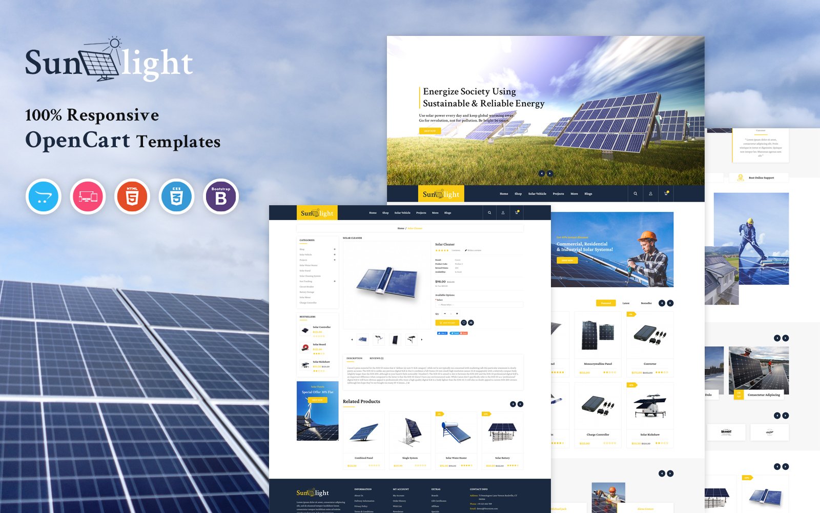 Kit Graphique #253793 Solar Solar Divers Modles Web - Logo template Preview