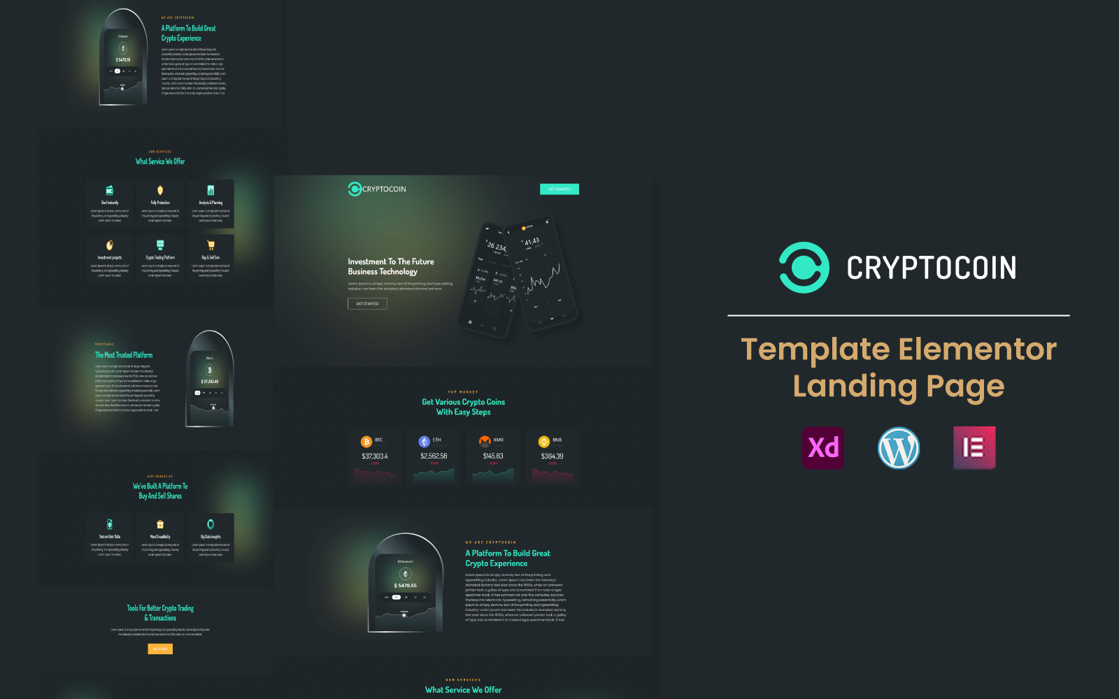 CryptoCoin - Crypto Currency Elementor Template