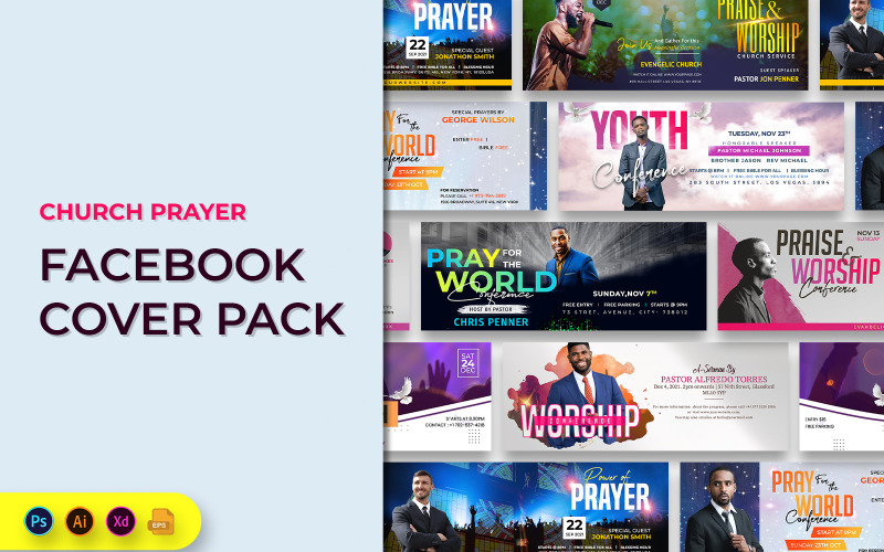 Church Facebook Cover Banners Template Social Media