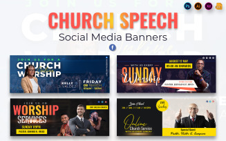 Church Speech Facebook Cover Banners Template