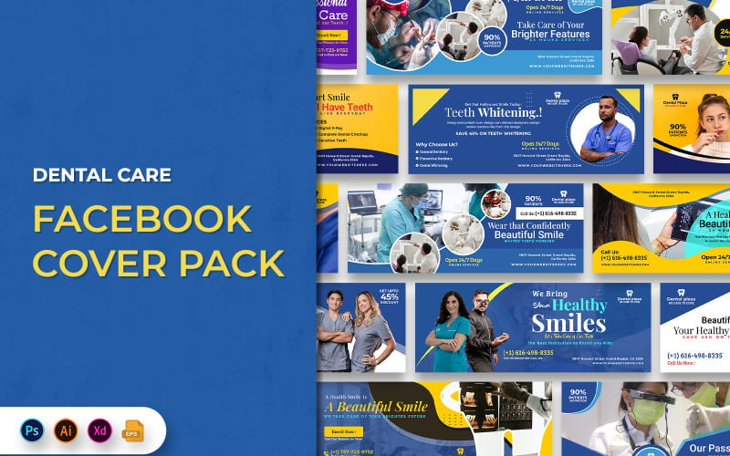 Dental Care Facebook Cover Banners Social Media
