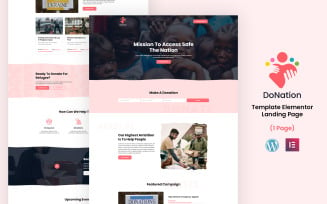 DoNation - NGO and Charity Services Elementor Landing Page