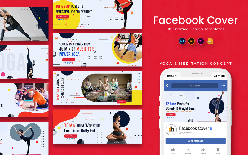 Medication and Yoga Facebook Cover Banner Social Media