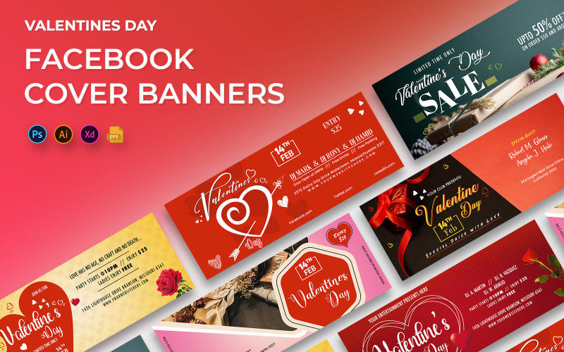 Valentine Day Facebook Cover Banners Social Media