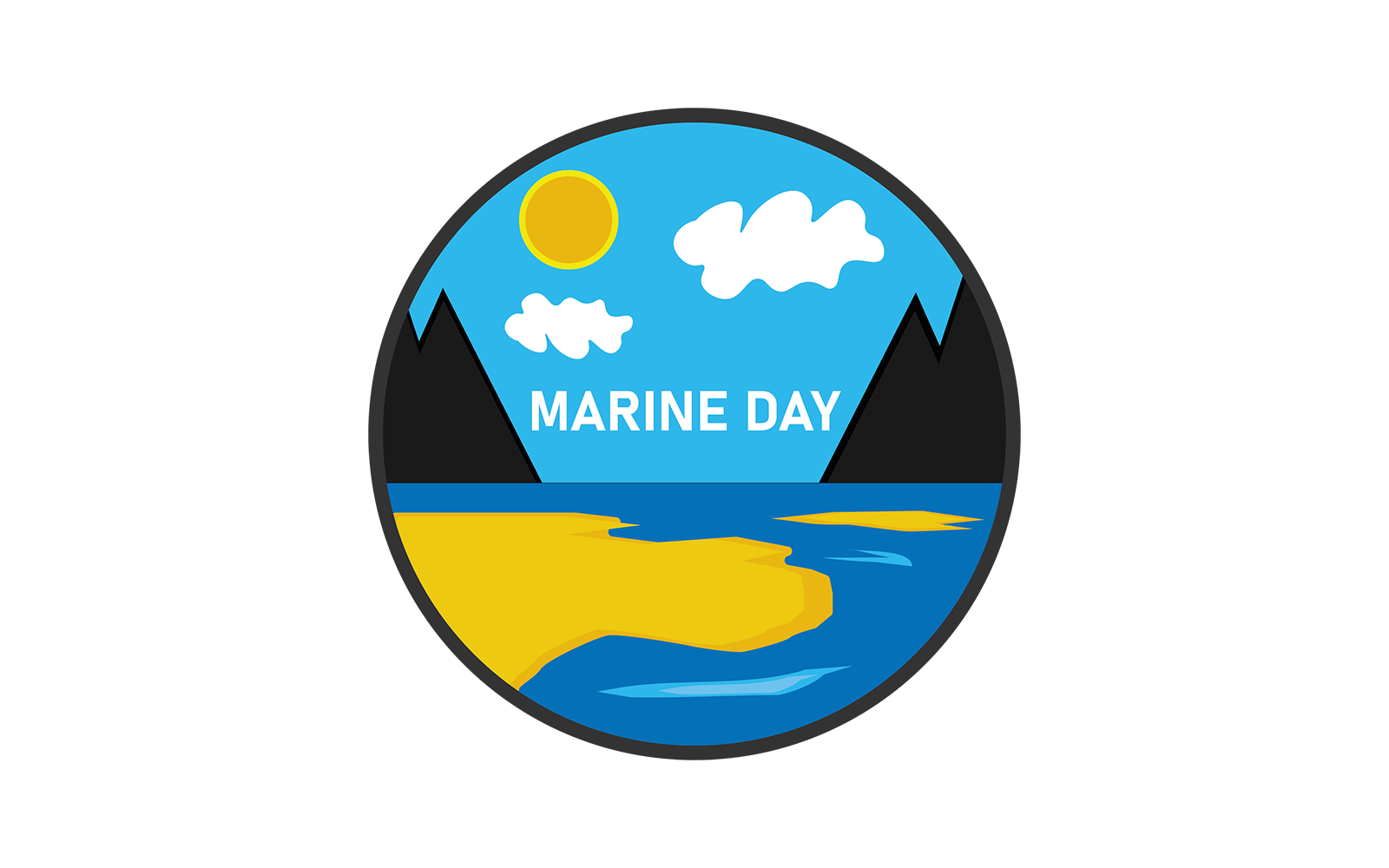 Marine Day Illustration Vector