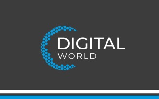 Digital World Logo with Four Colour Variations