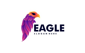 Eagle Bird Gradient Color Logo Template