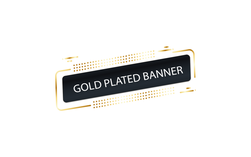 Gold Plated Banner Vector Vector Graphic