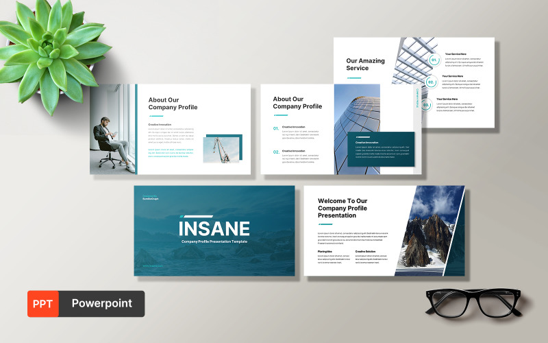 Insane Company Profile Powerpoint PowerPoint Template