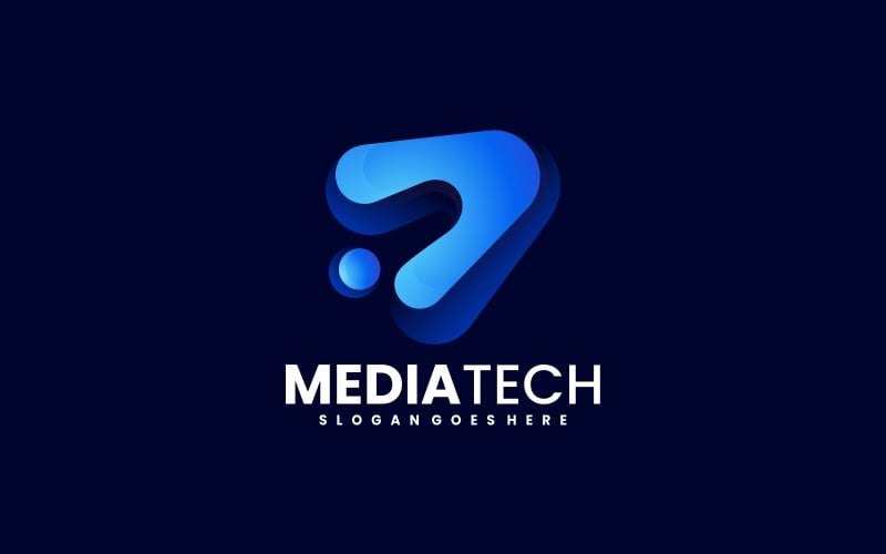Media Gradient Logo Style Logo Template