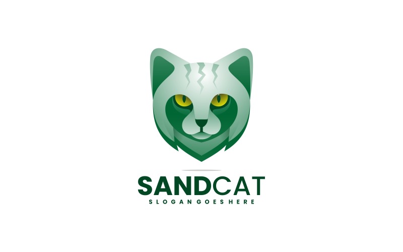 Sand Cat Gradient Logo Style Logo Template