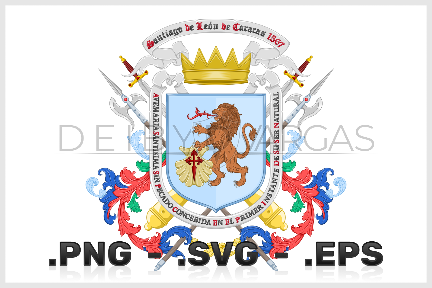 Caracas Coat Of Arms Vector Design