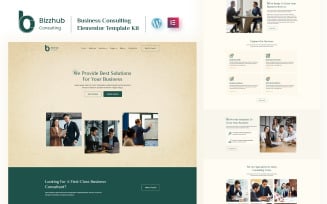 Bizzhub Consulting - Business Consulting Services Elementor Template Kit