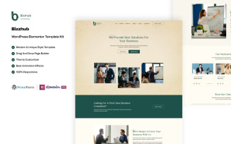 Bizzhub Consulting – Business Consulting Services WordPress Elementor Template Kit